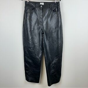 Wilfred Melina Faux Leather Pants Size 6 Black